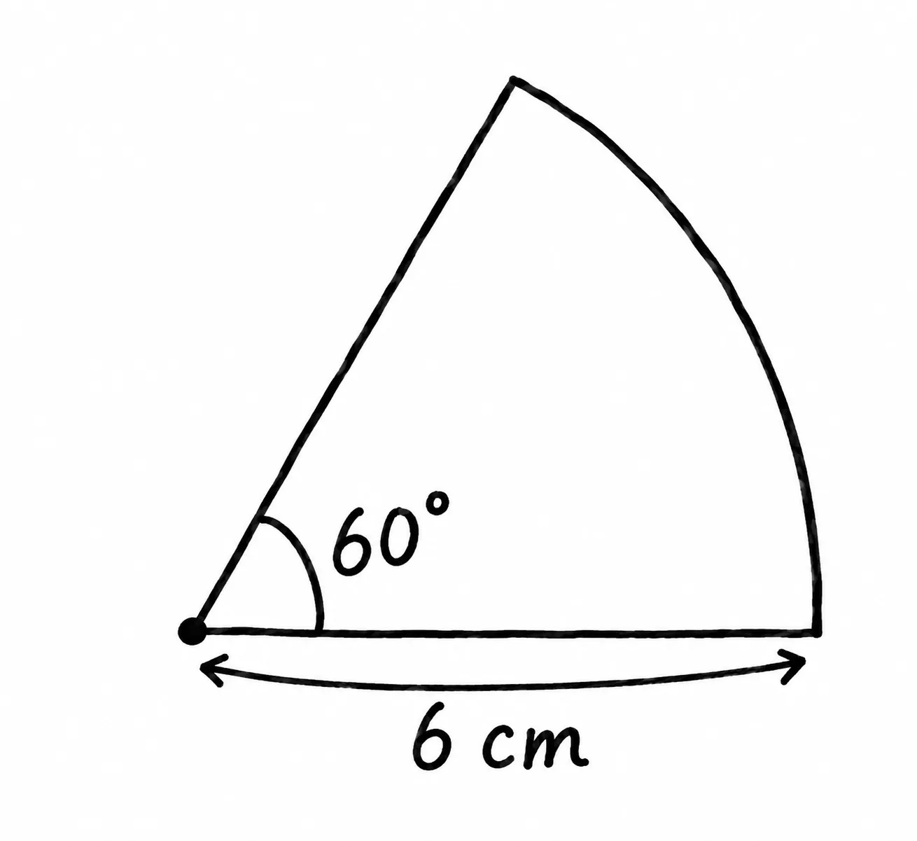 Hand-drawn sector diagram
