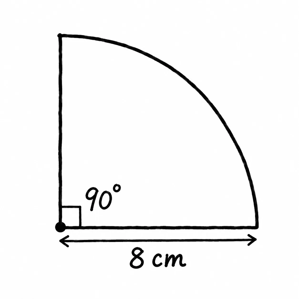 Hand-drawn sector diagram
