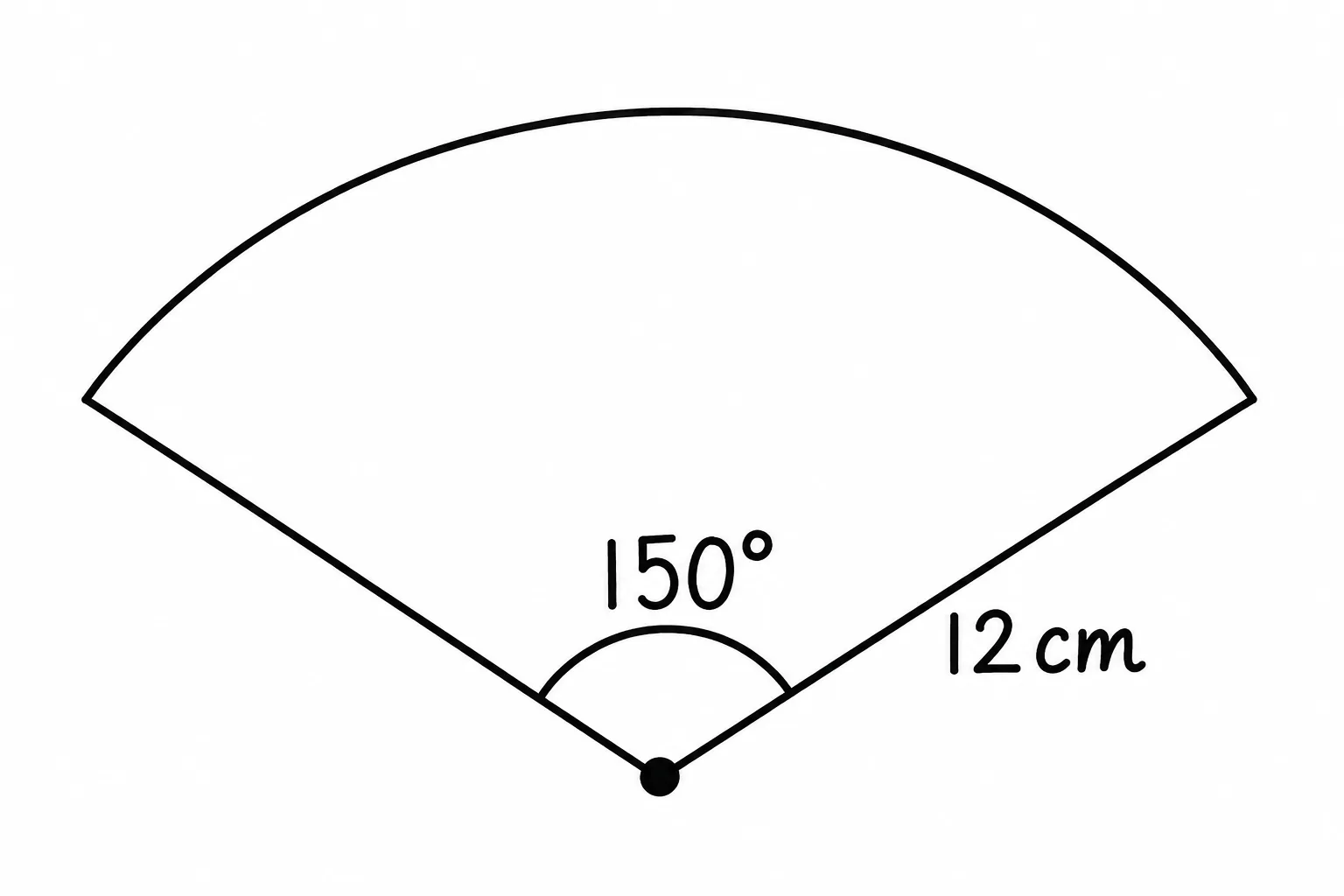 Hand-drawn sector diagram