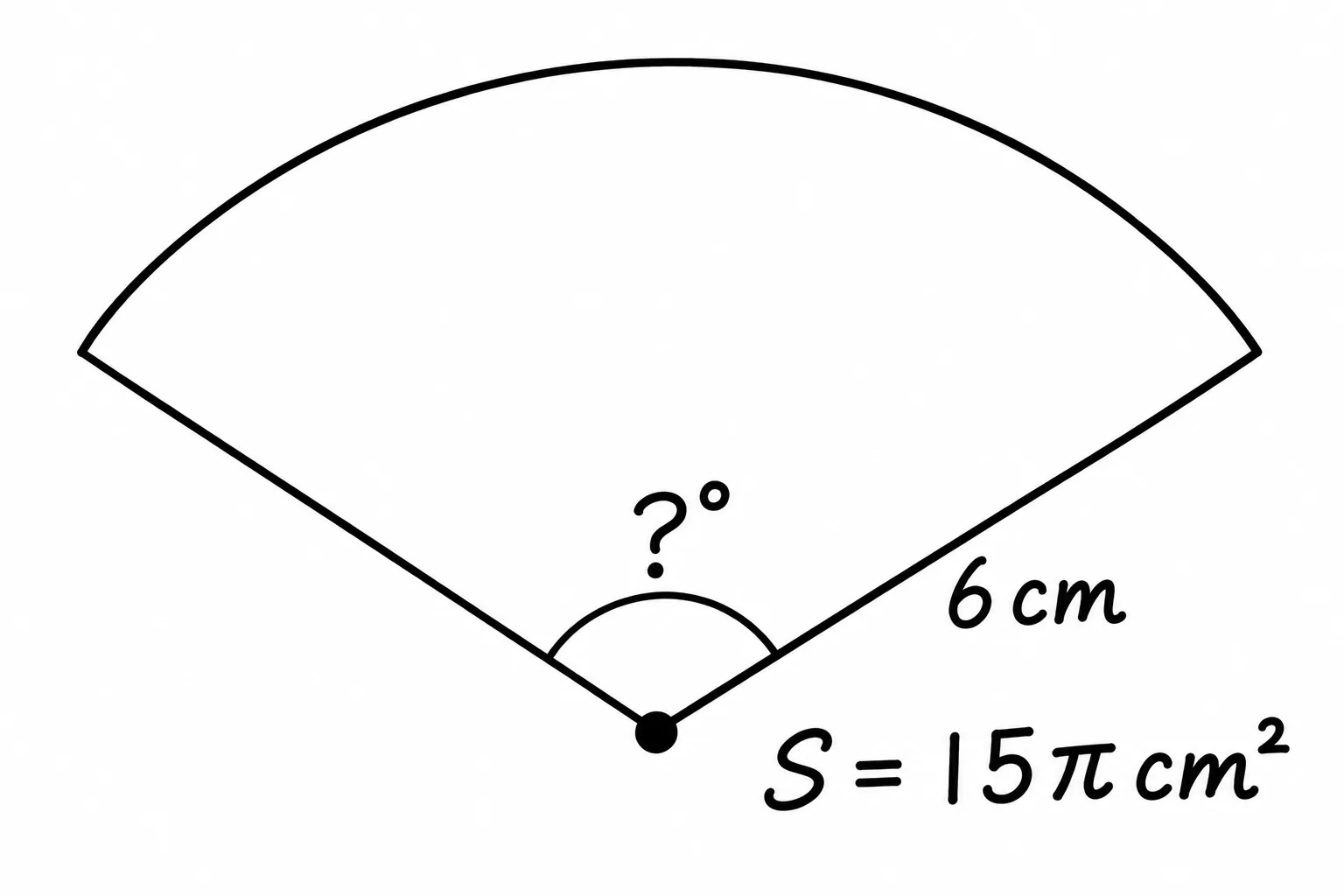 Hand-drawn sector diagram