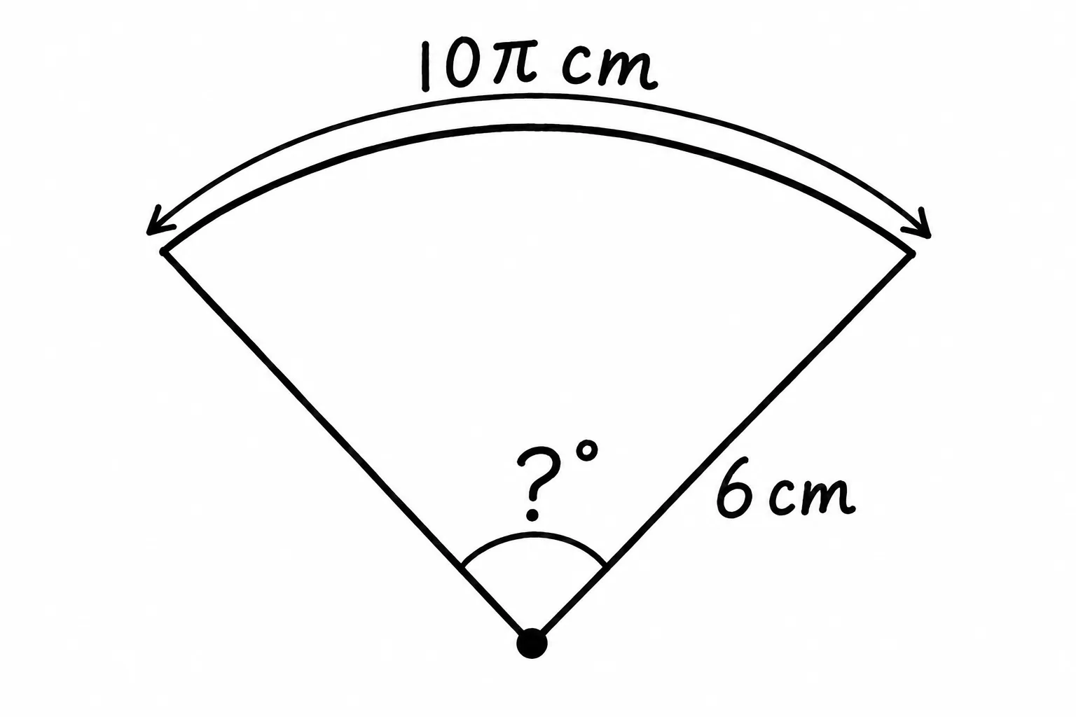 Hand-drawn sector diagram