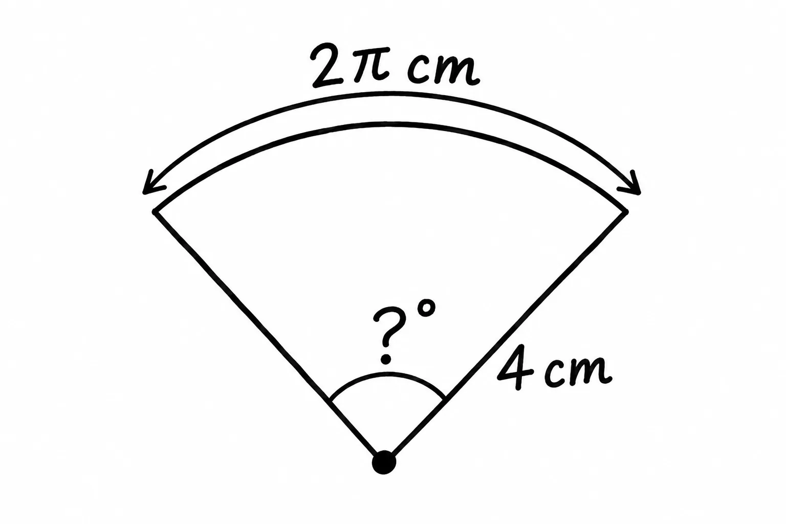 Hand-drawn sector diagram