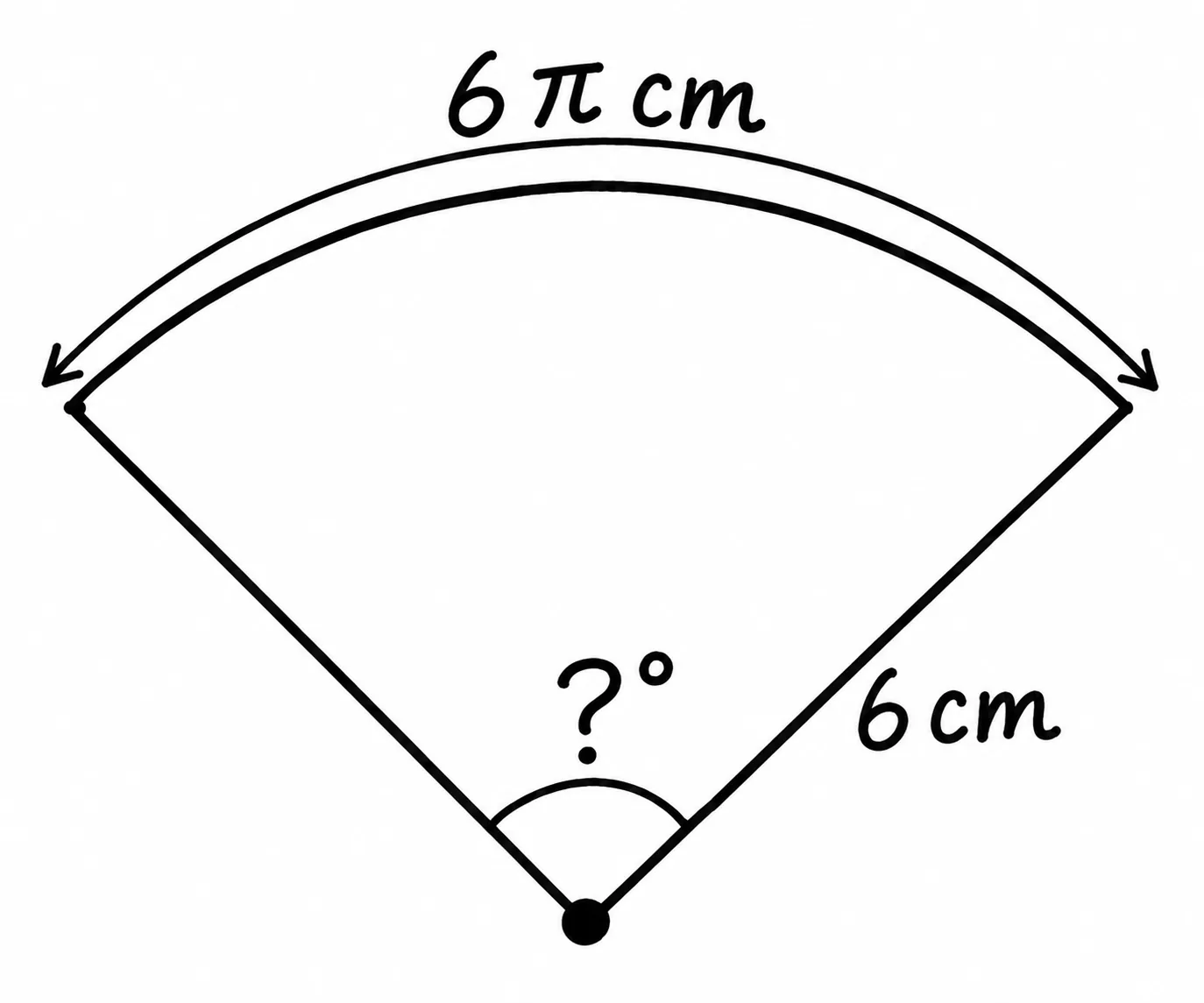 Hand-drawn sector diagram