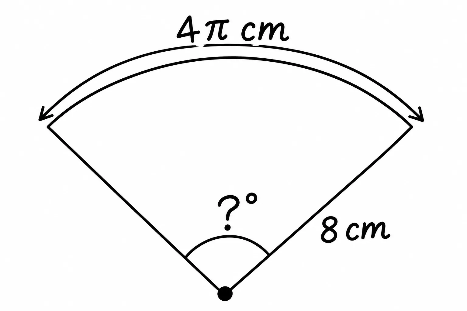 Hand-drawn sector diagram