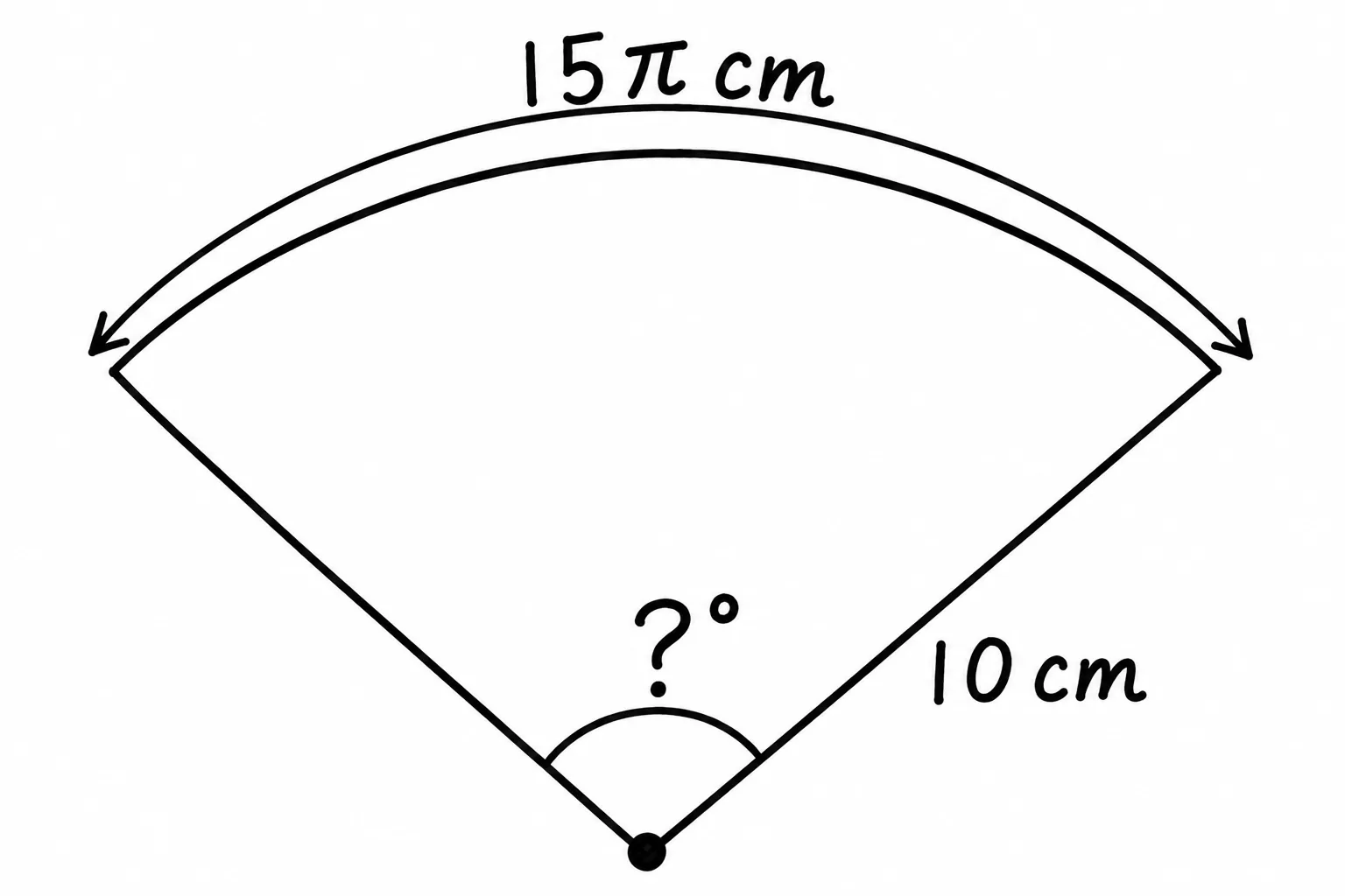 Hand-drawn sector diagram